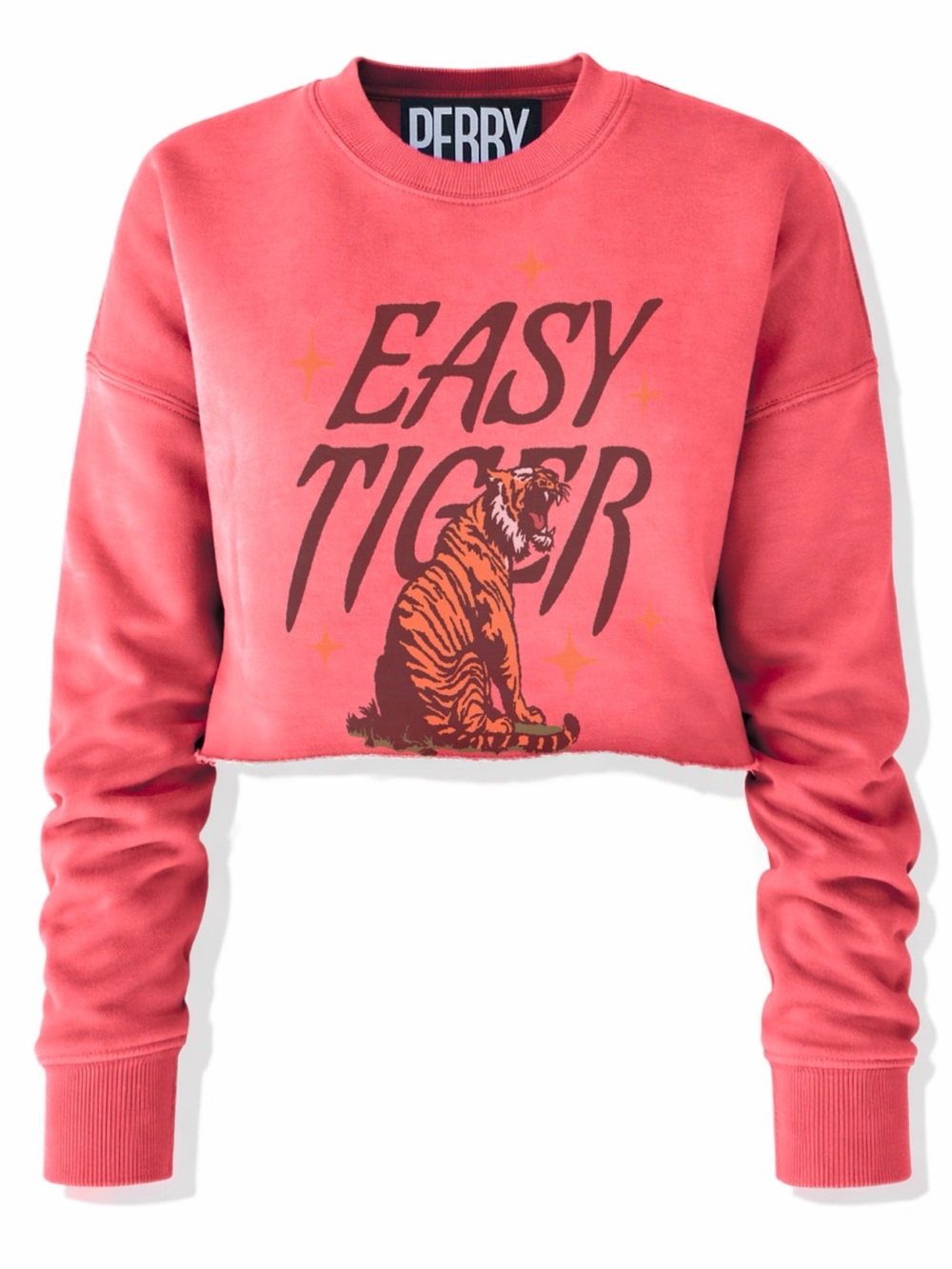Pebby Forevee CROPPED EASY TIGER OVERSIZED GRAPHIC SWEATSHIRT - Picture 4 of 4